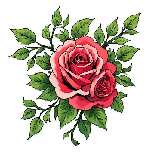 Roses With Vines On My Fore Arm