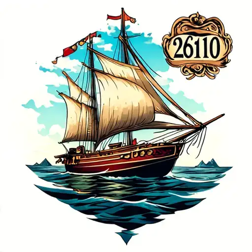 Sailboat With 2610 As Boat Number