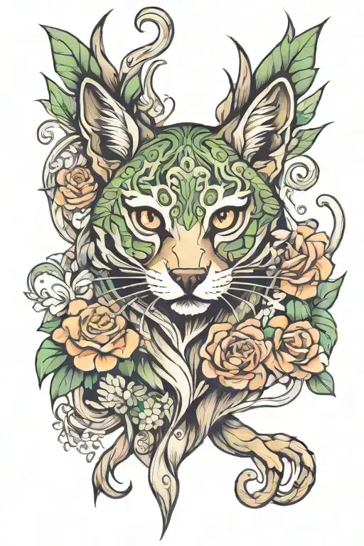 Animal Fusion Tattoo Design