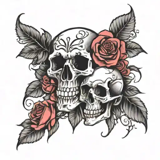 Roses And Skull