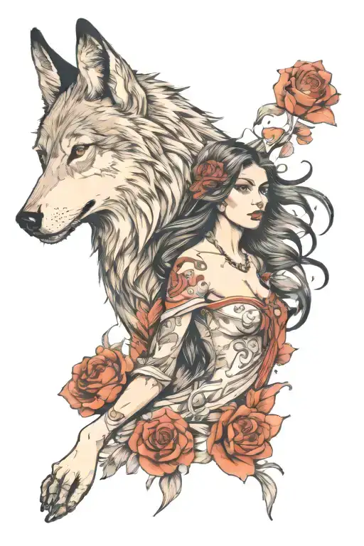 Wolf And Woman