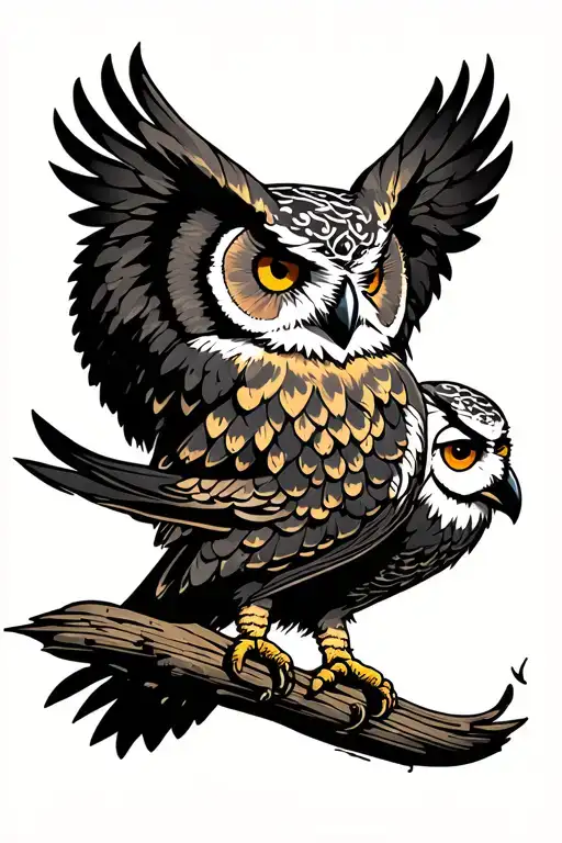 Polar Owl Surrounded