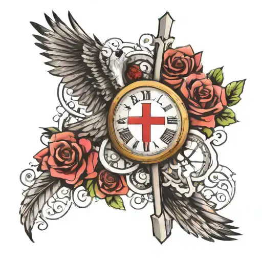 Incognito With Time With Hawks And Doves Roman Numeral Iii And Faith Crosses Half Sleeve