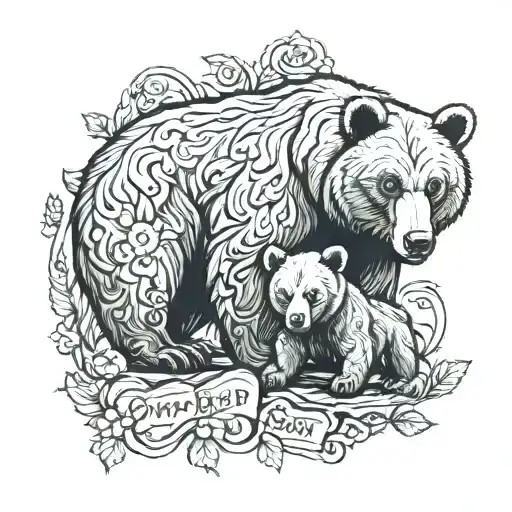 Papa Bear And Baby Bear