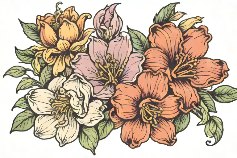 April July August Birth Flower Feminine