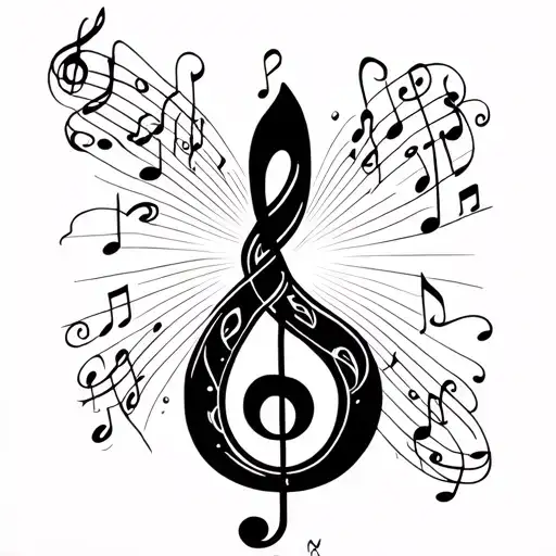 Semicolon Music Note Intertwined