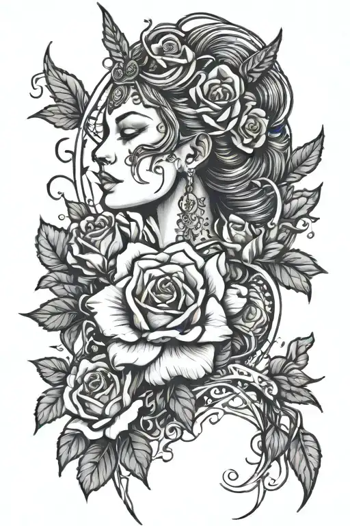 Warrior And Roses Resilience Growth Strength Inspired