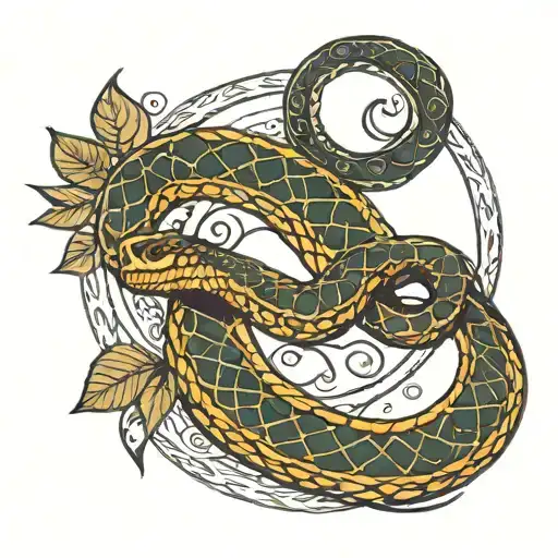 Snake And Moon Phases