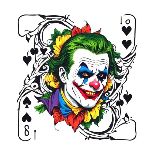 Joker Cards Forming The Shape