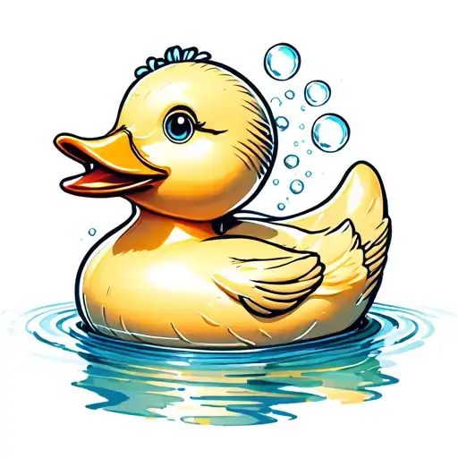 Rubber Duck With Bubbles