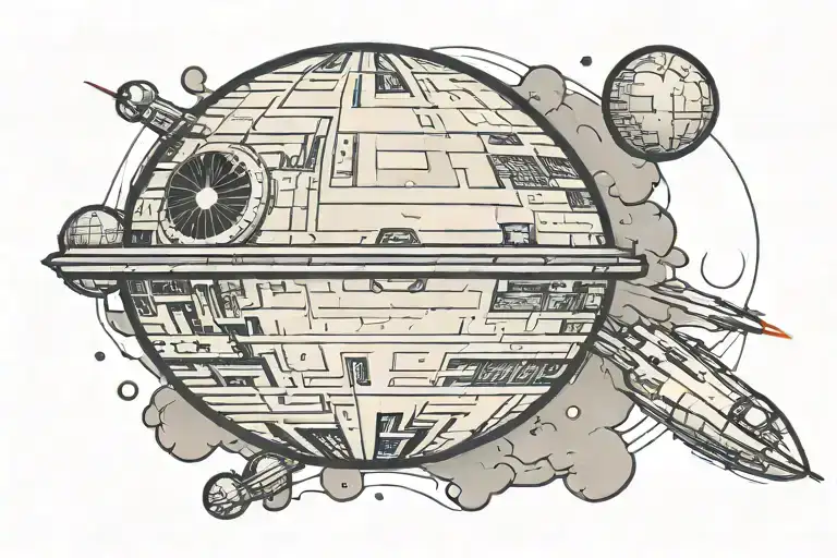 Death Star Floating