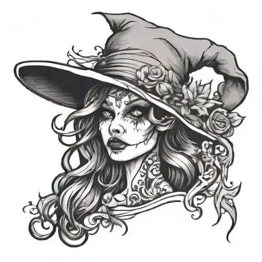 Witch Hiding Half Face