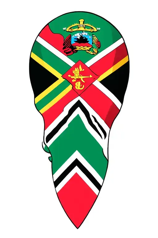 Antigua Flag And St Kitts Flag