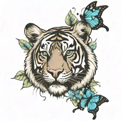 Tiger And Butterfly