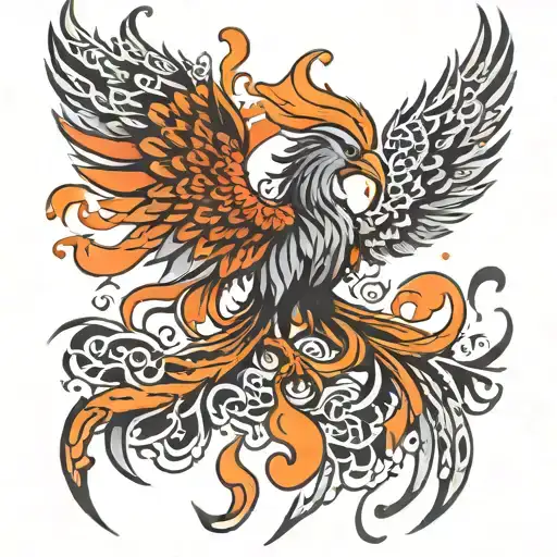 Tribal Phoenix Rising From Ashes