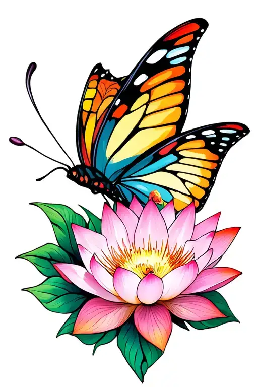 Lotus Flower Butterfly
