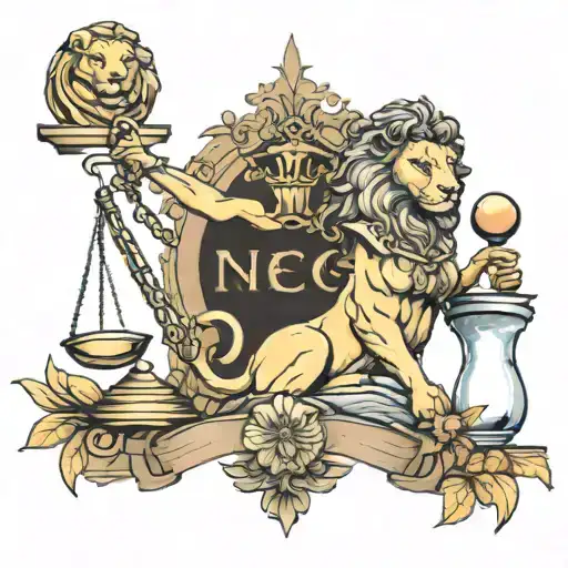 Lady Justice And Lion