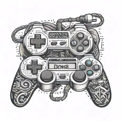 Gaming Controller With Name Daniel In The Cord