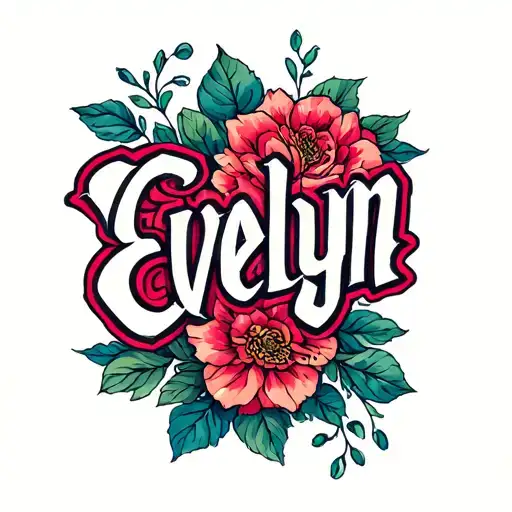 Evelyn Lettering Style