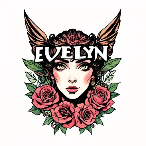 Evelyn Lettering Style