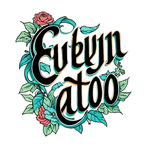 Evelyn Lettering Style