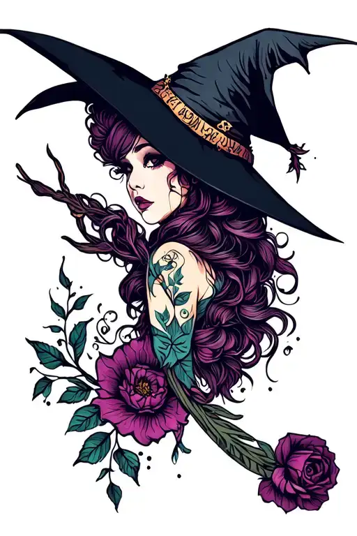 Witchy Line Art Sleeve
