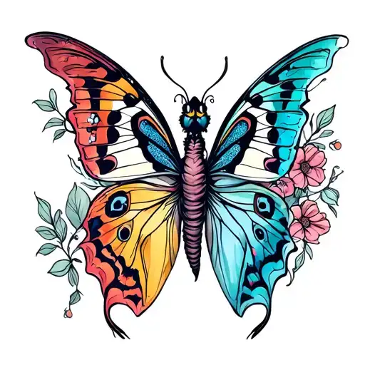 Half Butterfly Half Moth