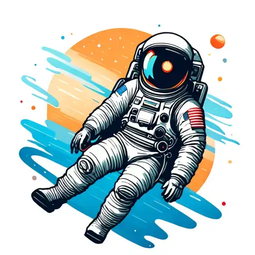 Astronaut Floating In Space