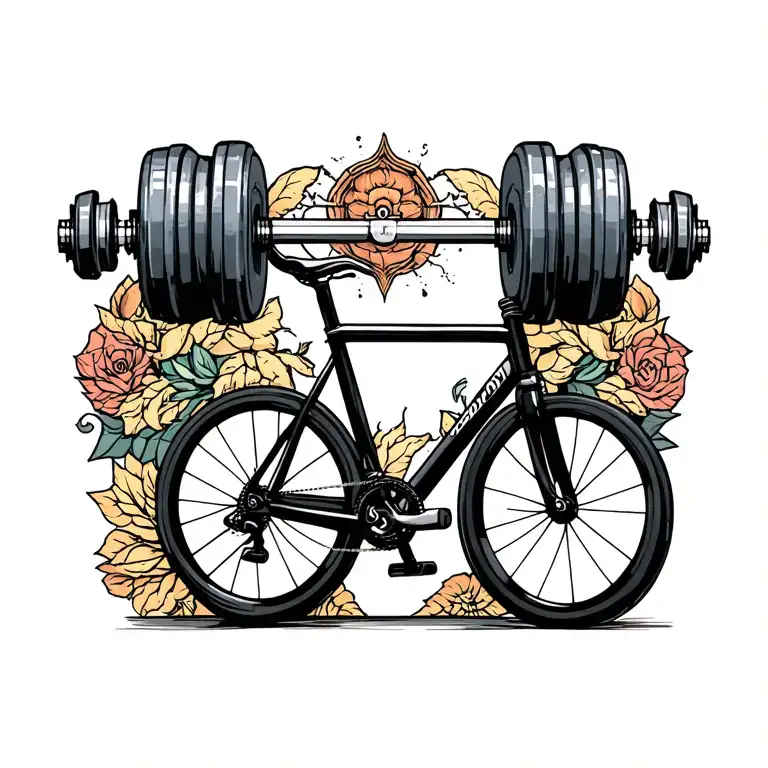 Bicycle Dumbbell Accounting Symbols Surrounded