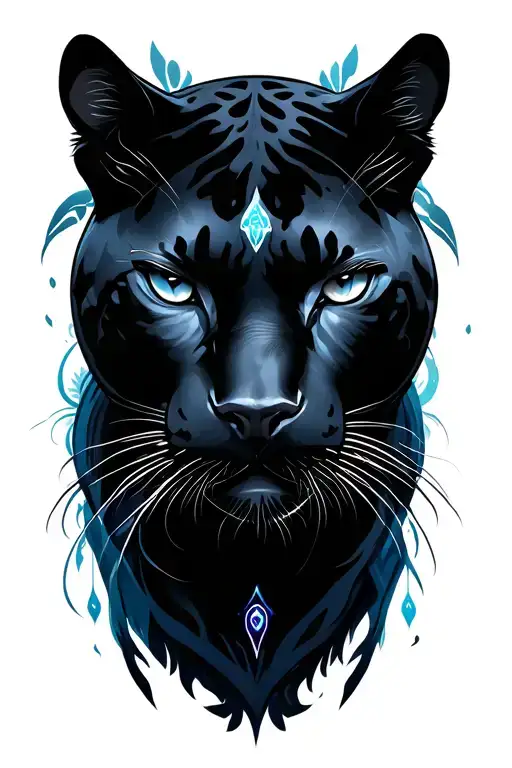 Hecate Goddess Painted Sky Background Black Panther