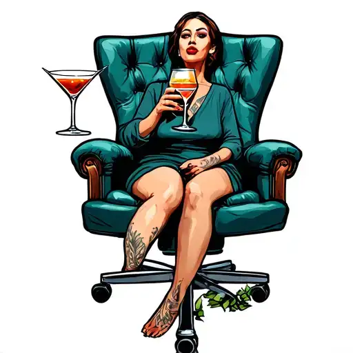 Therapist Chair Drinking A Martini