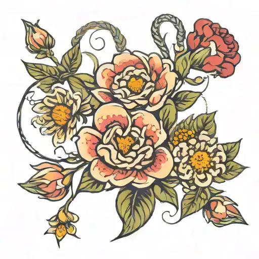 Birth Flowers Intertwined