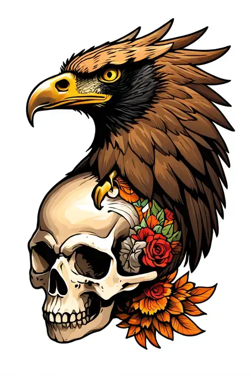 Eagle On Skull