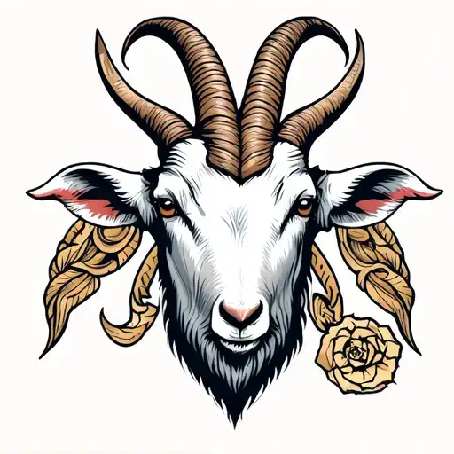 American Traditional Goat Head
