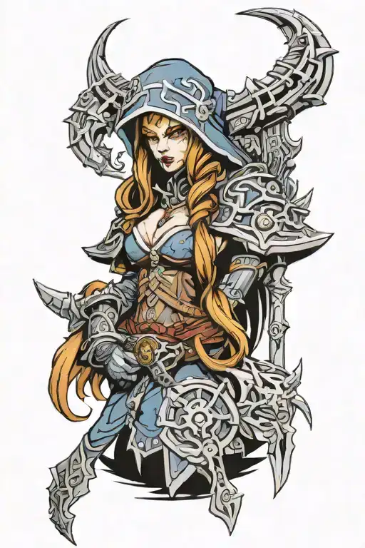 Warcraft Sylvanas Windrunner Colored Wow