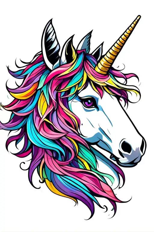 Unicorn With Human Face Made