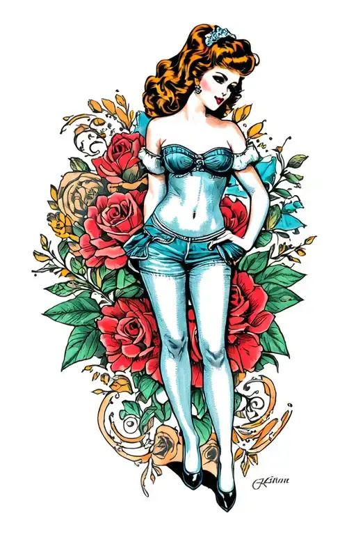 Pin Up Girl Standing