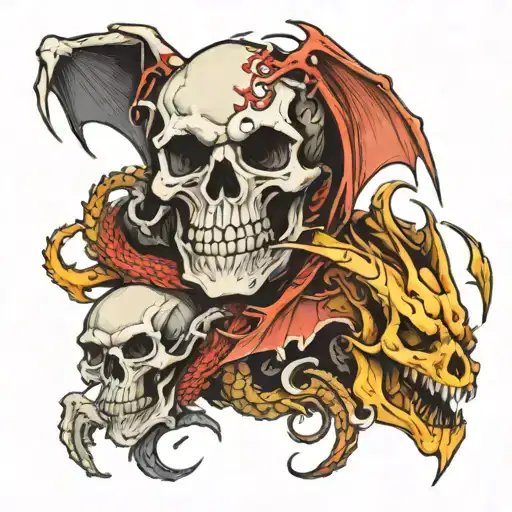Dragons And Skulls