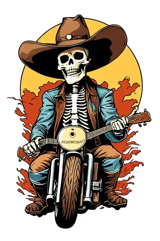 Cowboy Skeleton Riding