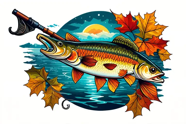 Fall Fishing Rod