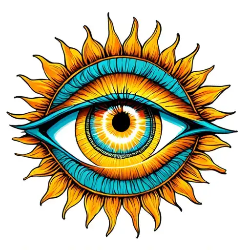 Sun And Eye Combined