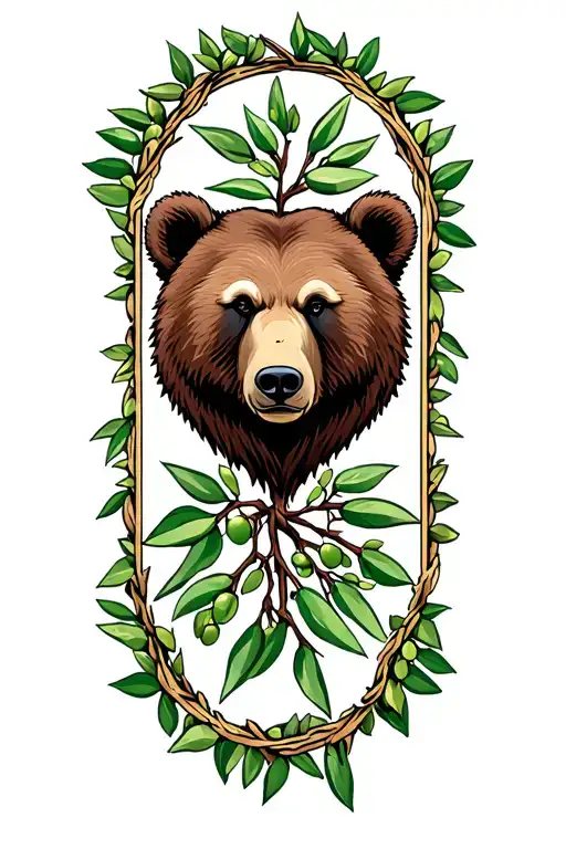 Olive Tree With Bear Head