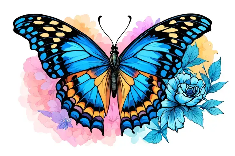 Butterfly's Wings Vivid Blue Color