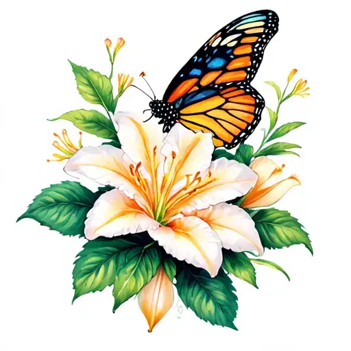 Lilly's And Butterfly
