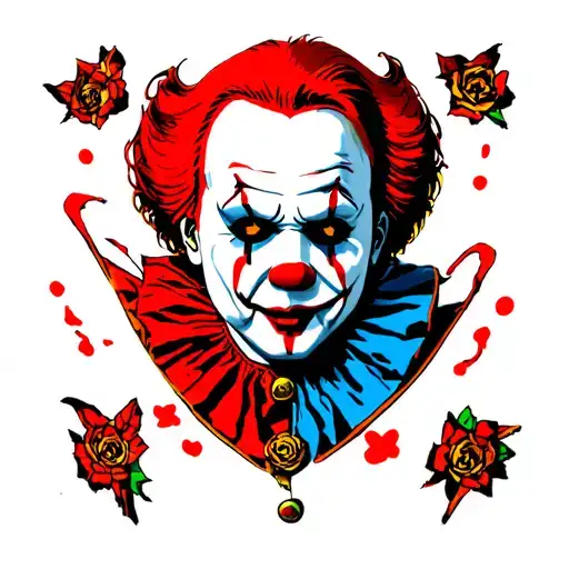 Michael Myers's In Funky Colours Including Pennywise The Clown