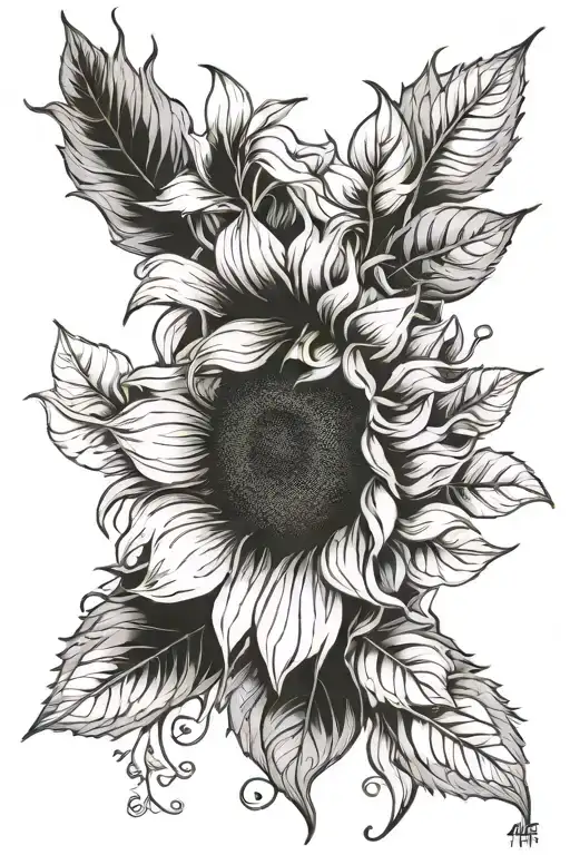 Sunflower Out Of A Window