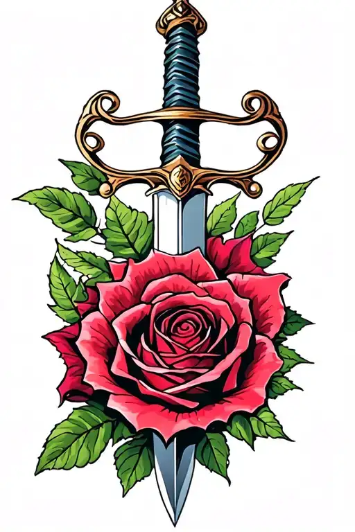 Rose And Sword Wrapped