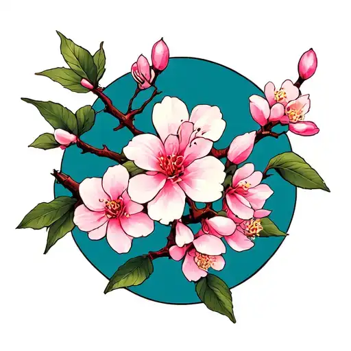 Male Lower Back Cherry Blossom