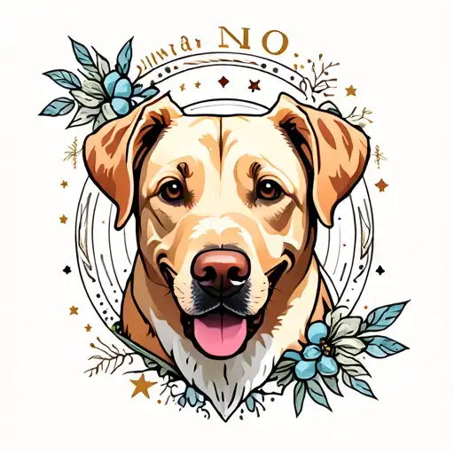 Yellow Lab Celestial Dog Memorial