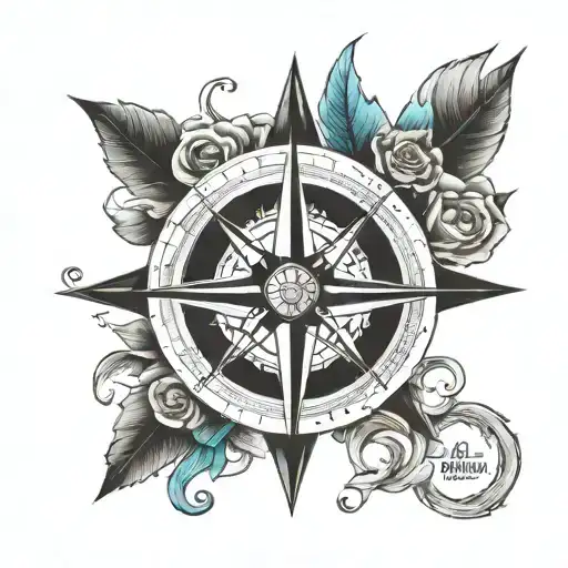 Compass Rose With Kids Handwriting For Directions